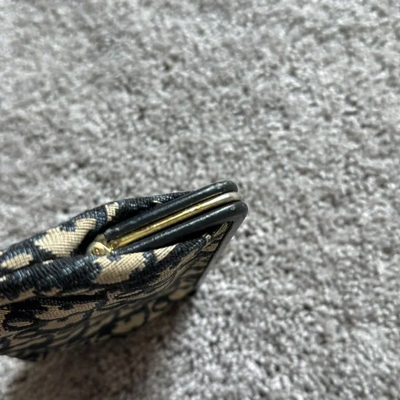 Vintage Dior Black and Cream Canvas Monogram Pouch Clutch - Picture 8 of 8